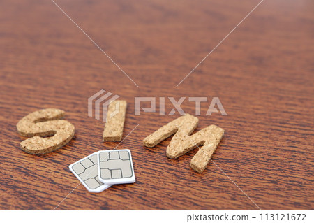 SIM card with copy space SIM card with copy space 113121672