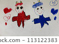 A child's drawing of a demon 113122383