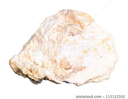 unpolished xonotlite mineral isolated on white 113122502
