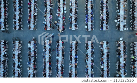 Muslims having iftar together during Ramadan Muslims having iftar together during Ramadan 113122530