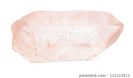 raw rose quartz crystal isolated on white raw rose quartz crystal isolated on white 113122611