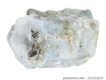 raw gray labradorite mineral isolated on white 113122617