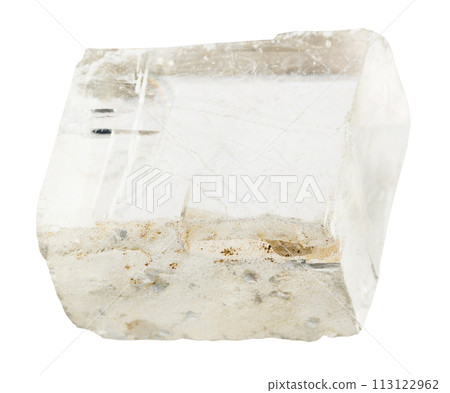 unpolished transparent iceland spar mineral 113122962