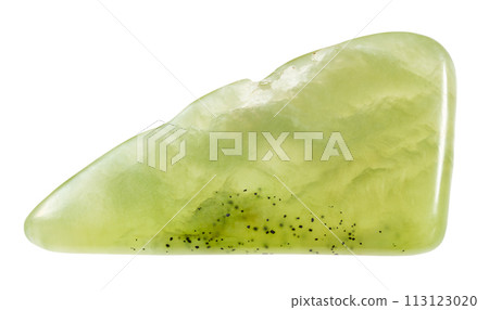 polished vesuvianite gemstone isolated on white polished vesuvianite gemstone isolated on white 113123020