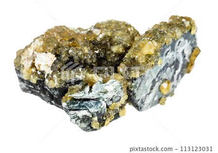 cluster of topazolite andradite mineral isolated cluster of topazolite andradite mineral isolated 113123031