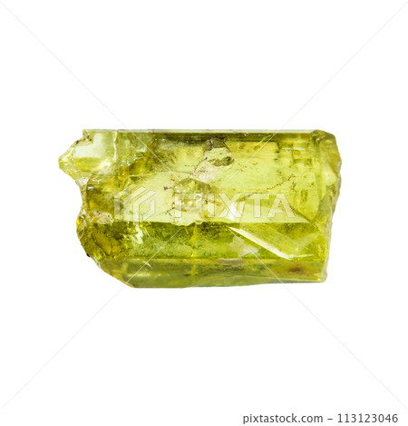 raw vesuvianite crystal isolated on white raw vesuvianite crystal isolated on white 113123046