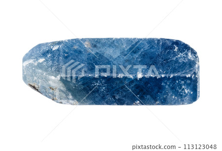 unpolished blue sapphire crystal isolated on white unpolished blue sapphire crystal isolated on white 113123048