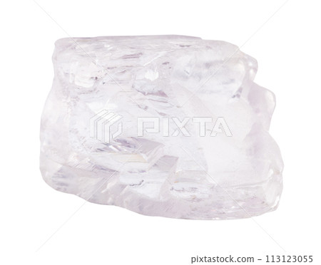 rough kunzite mineral isolated on white 113123055