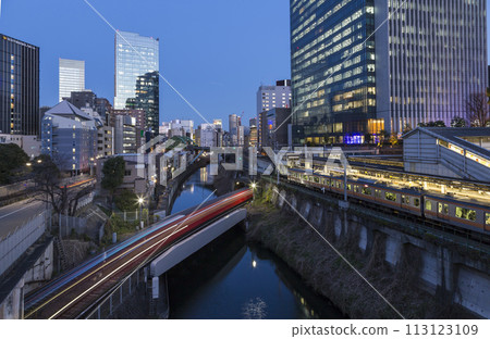 Ochanomizu, Scenery from Ochanomizu Station, Night view, Illumination, Ochanomizu Station, Train, Building Ochanomizu, Scenery from Ochanomizu Station, Night view, Illumination, Ochanomizu Station, Train, Building 113123109