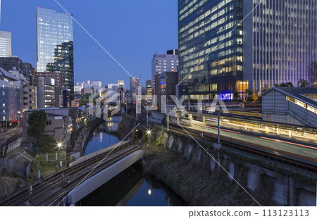 Ochanomizu, Scenery from Ochanomizu Station, Night view, Illumination, Ochanomizu Station, Train, Building 113123113