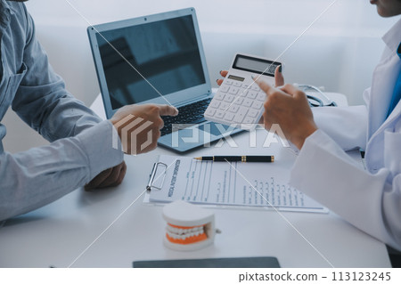 Team of doctors and dentists talking and working health care talk medical conference concept online consultant Team of doctors and dentists talking and working health care talk medical conference concept online consultant 113123245