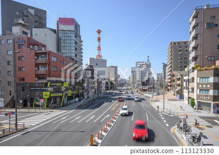 In front of Minowa Station, streetscape along Showa Dori, Taito Ward, Tokyo 113123330