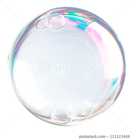 Soap bubble isolated on a transparent background close-up. Flying soap bubble in PNG format. Colorful transparent soap bubble, graphic design element Soap bubble isolated on a transparent background close-up. Flying soap bubble in PNG format. Colorful transparent soap bubble, graphic design element 113123488