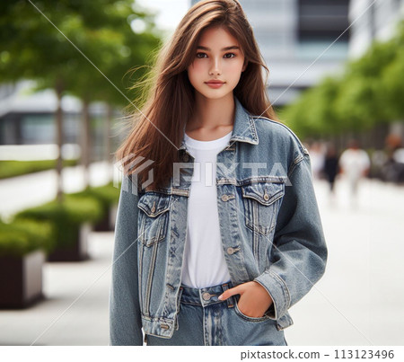Beautiful girl street snap Beautiful girl street snap 113123496
