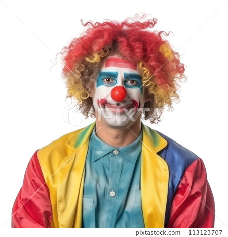 handsome clown isolated 113123707