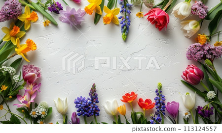 Flowers Arranged in Circular Formation Flowers Arranged in Circular Formation 113124557