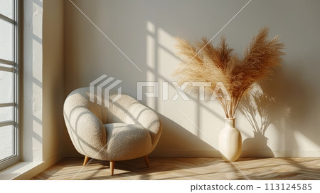 Room With Chair and Plant 113124585