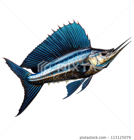 blue sailfish isolated 113125079