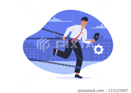Business struggle concept. Vector flat illustration Business struggle concept. Vector flat illustration 113125997