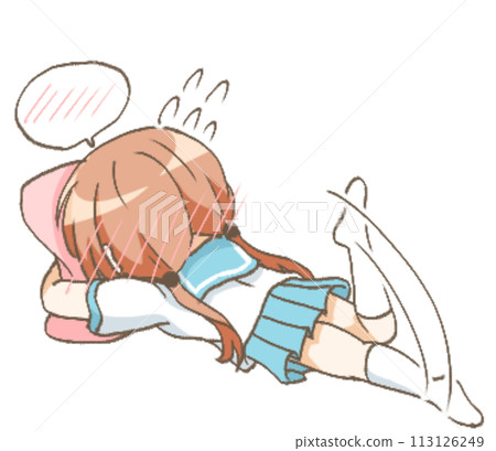 一個扭動的女孩的插圖 1 一個扭動的女孩的插圖 1 113126249