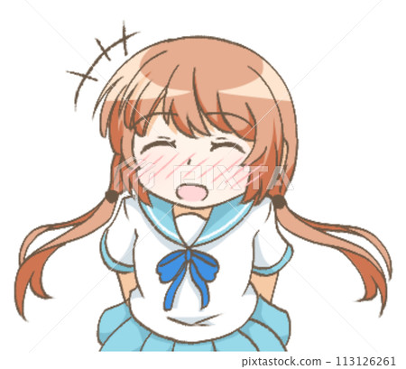 Illustration of a laughing girl Illustration of a laughing girl 113126261