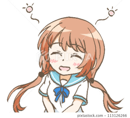 Illustration of a plump girl 113126266