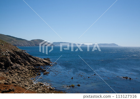 Cape Tourinan shoreline landscape, Galicia, Spain Cape Tourinan shoreline landscape, Galicia, Spain 113127316