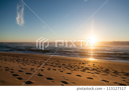 Galician beach landscape, Galicia, Spain. Do Rostro beach. Galician beach landscape, Galicia, Spain. Do Rostro beach. 113127317