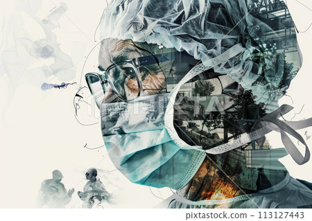 Retired Doctor's Career Collage 113127443