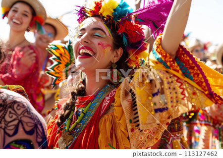 Vibrant Traditional Dance Celebration 113127462