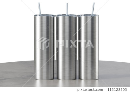 Skinny 20 oz tumbler for sublimation. 3d rendering Skinny 20 oz tumbler for sublimation. 3d rendering 113128303
