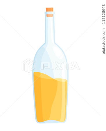 Cooking oils in bottle. Healthy oil with omega 3 113128648