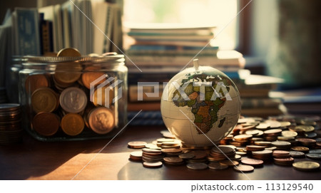 Global Knowledge and Financial Growth Concept Ai generated 113129540