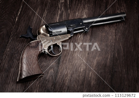 Old West gun. Percussion Army Revolver Old West gun. Percussion Army Revolver 113129672