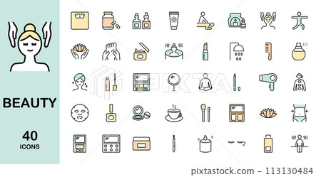 美容相關圖示設定顏色 113130484