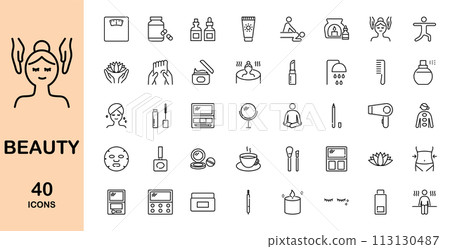 美容圖示集 113130487