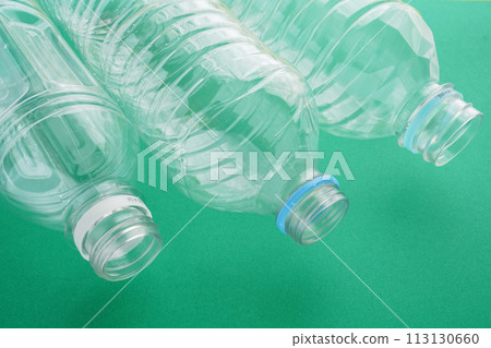 empty recycled plastic bottle empty recycled plastic bottle 113130660