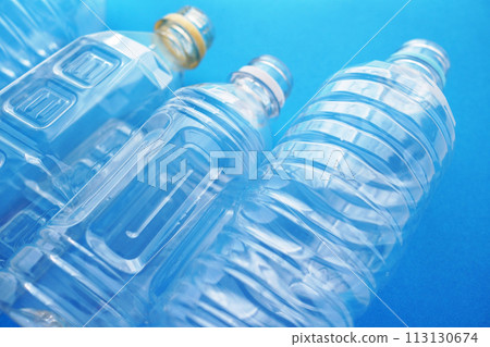 empty recycled plastic bottle 113130674