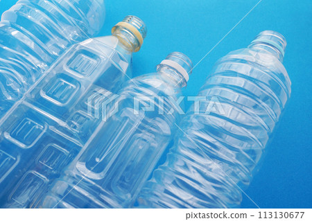 empty recycled plastic bottle empty recycled plastic bottle 113130677