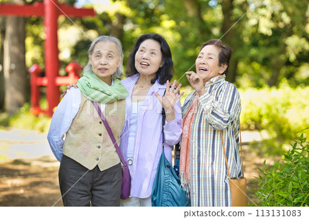 Senior women who enjoy sightseeing 113131083