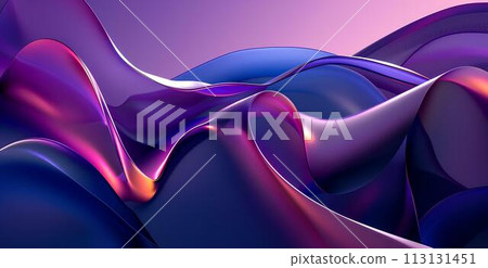 Abstract background with smooth llines in purple and blue colors for elegant design cover or fantasy composition. Gradient include. Abstract background with smooth llines in purple and blue colors for elegant design cover or fantasy composition. Gradient include. 113131451