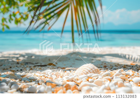 Beach wallpaper background, focus point to foreground and midground. 113132083