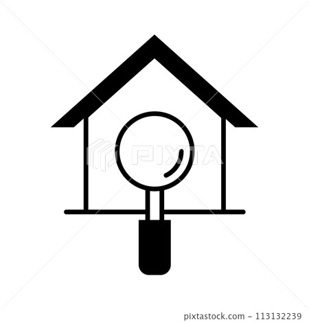 House finder icon line design template isolated House finder icon line design template isolated 113132239