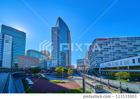 View commercial facilities around the west exit of Kawasaki Station in Kawasaki City, Kanagawa Prefecture 113133003