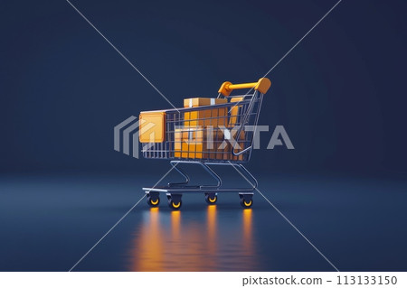 Cart and shopping online and purchase concept 113133150