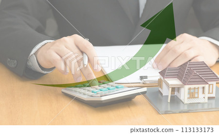 抵押貸款利率上升的形象 113133173