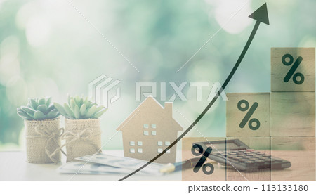 抵押貸款利率上升的形象 抵押貸款利率上升的形象 113133180