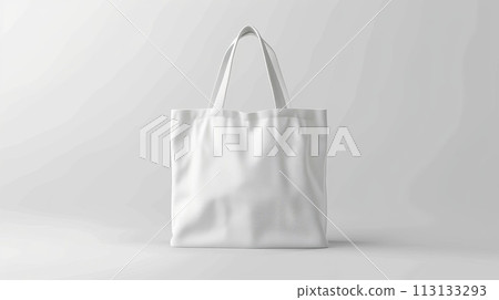 Mockup Canvas tote bag with copy space for branding and advertising. eco and recycle. Generative AI 113133293