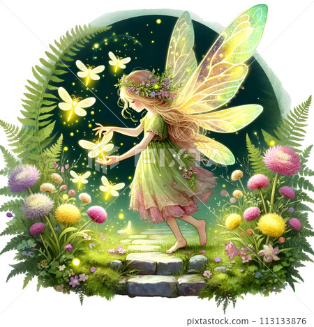 Fairy with firefly 113133876