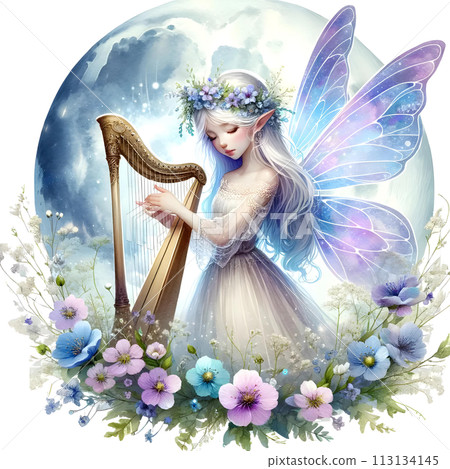 Fairy playing harp Fairy playing harp 113134145